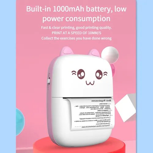 Mini Portable Pocket Thermal Printer – Wireless Receipt & Photo Printer (Random Color)