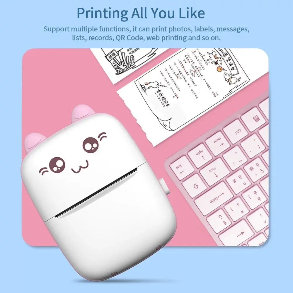 Mini Portable Pocket Thermal Printer – Wireless Receipt & Photo Printer (Random Color)