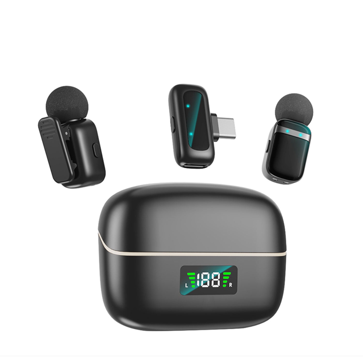 Mini8 Rts Lavalier Metal Condenser Lightweight Wireless Dual Microphone Biggest Battery